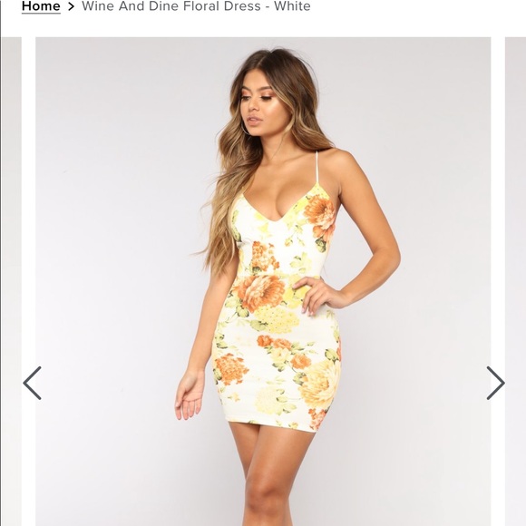 FLORAL FASHION NOVA DRESS - Picture 1 of 4